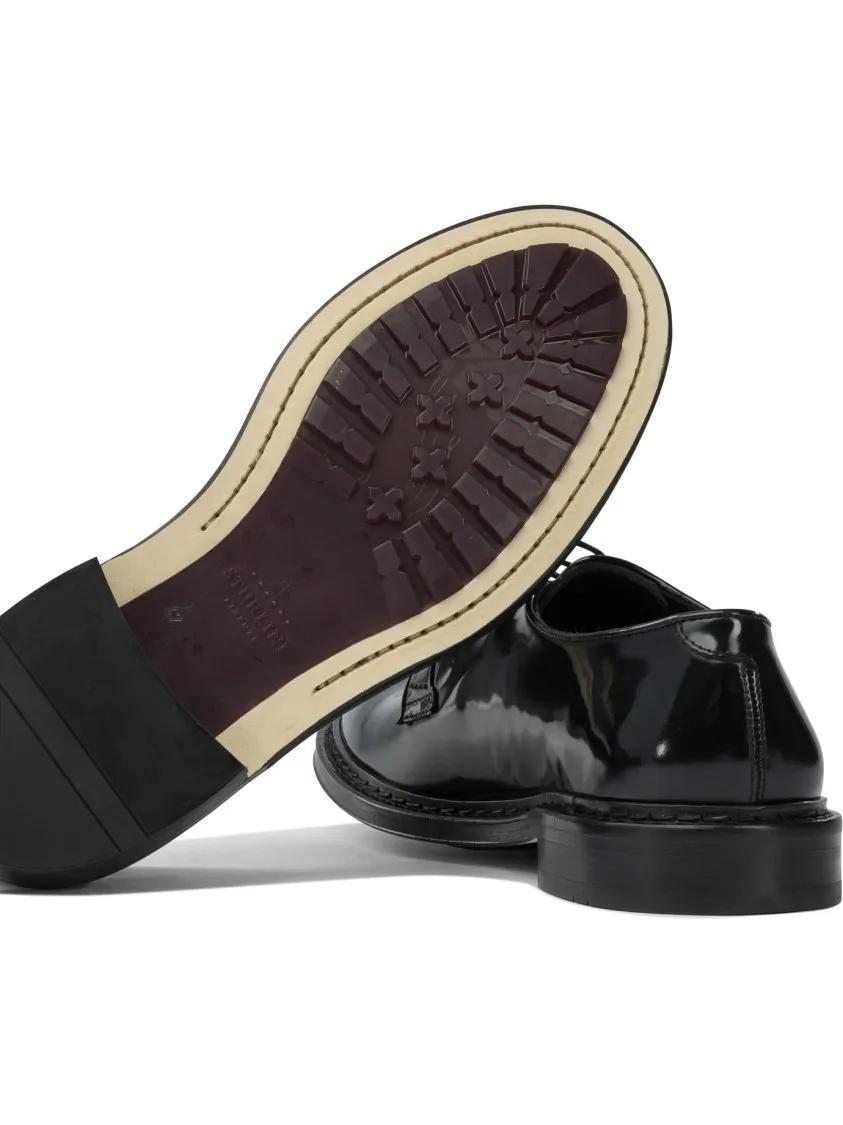 Thumbnail - Polished Leather Lace-Up Shoes With Classic Design - Gr. 43 (EU) - in Schwarz