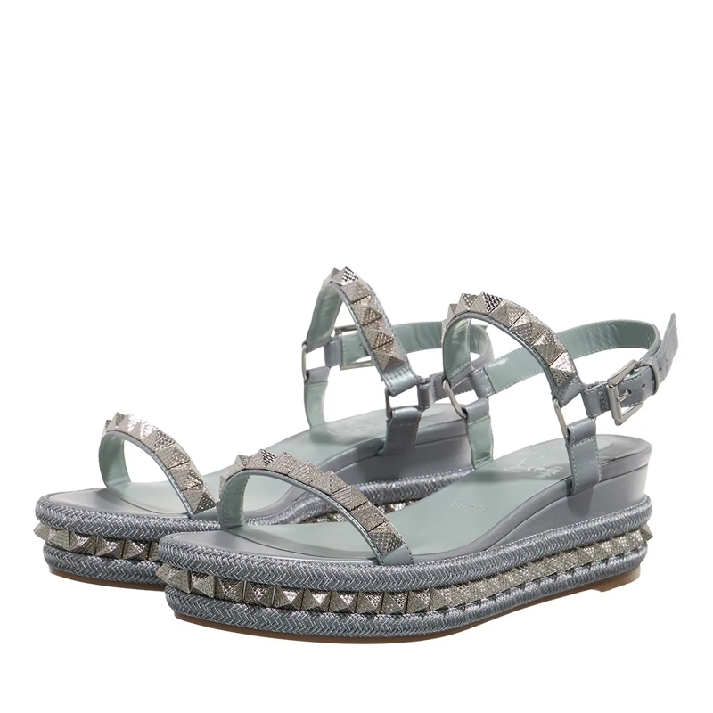 Christian Louboutin Sandaletten mit Absatz Pyrackou Espadrilles 60mm Manuka(Image 3)