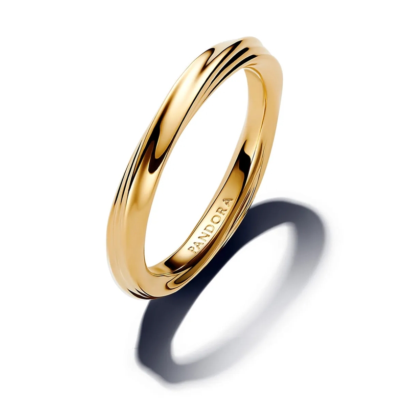 Pandora Bague Twisted Ring 14k vergoldet