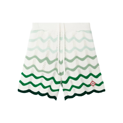 Casablanca Shorts mit gestreiftem Muster green/white green/white 