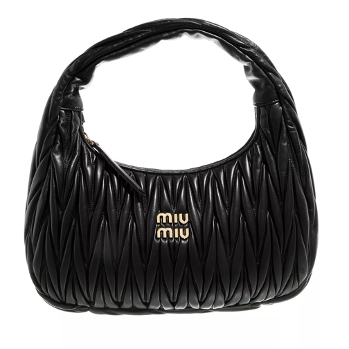 Miu Miu Wander Hobo Bag Matelassé Black Hobo Bag
