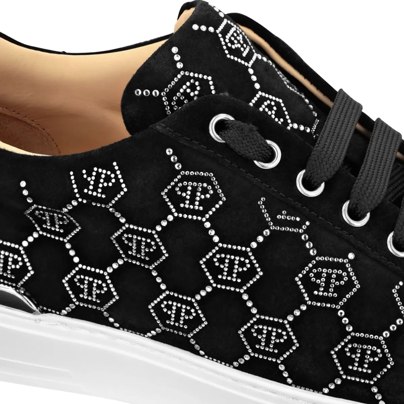 Philipp Plein Low-Top-Sneaker Sneaker Monogram Mit Schmucksteinen schwarz(Image 4)