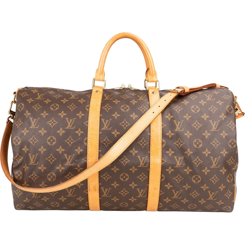 Louis Vuitton Tote Louis Vuitton Canvas Monogram Keepall 50 Bandoulie braun