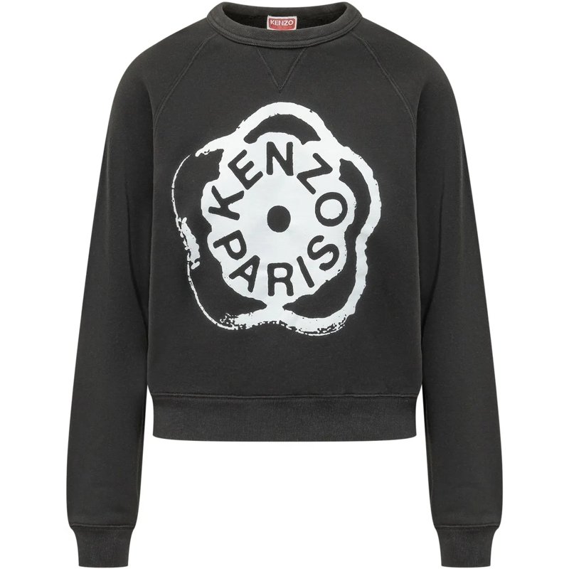 Kenzo  Felpa con Stampa Floreale Circolare schwarz