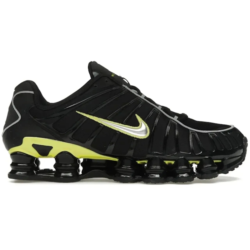 Nike Low-Top-Sneaker Nike Shox TL Black Dynamic Yellow Metallic Silver schwarz