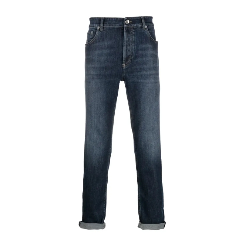 Brunello Cucinelli Jeans Straight-Leg Denim Pants Blue