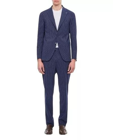 Tagliatore - Montecarlo Pinstripe Suit - Größe 48 - blue