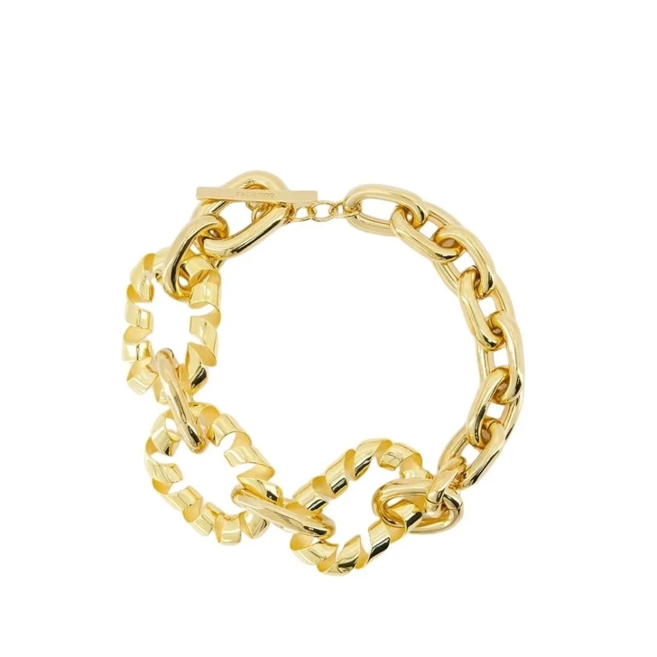 【関税込み】XL Link Twist Necklace - Rabanne - l - Gold Gold Double XL link twist necklace with pendant | Rabanne