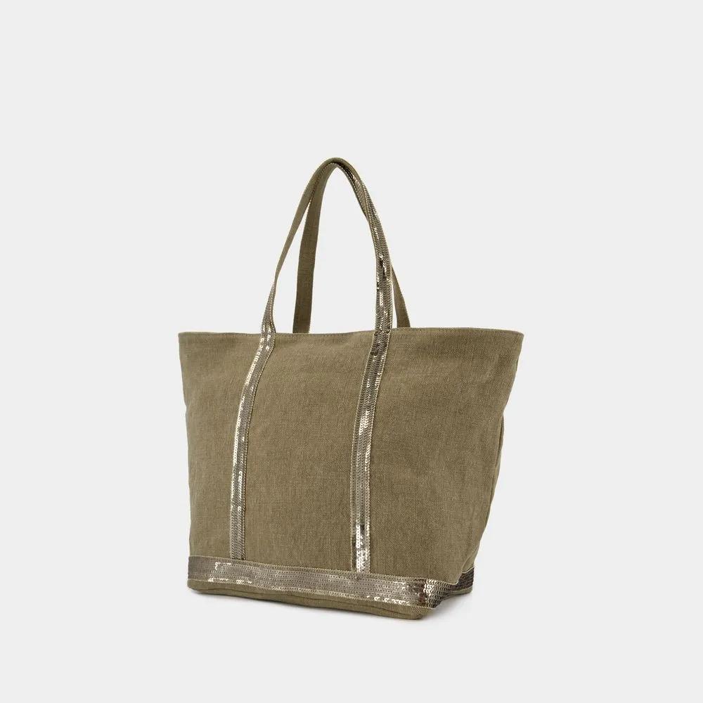 Vanessa Bruno Shoppers & Totes Cabas L Shopper Bag Kaki in groen