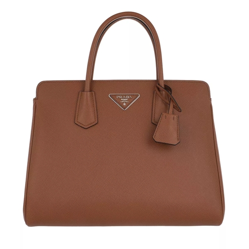 Prada Shoulder Bag Leather Cognac Rymlig shoppingväska