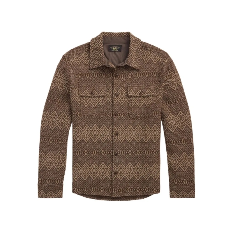 Polo Ralph Lauren  Jacquard Wool Vintage-Inspired Ralph Lauren Rrl Ja Grey