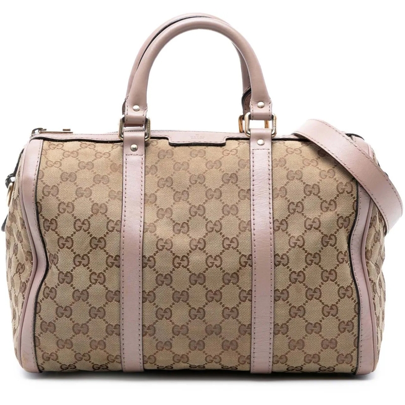 Gucci Schultertasche Medium GG Canvas Joy Boston Bag braun