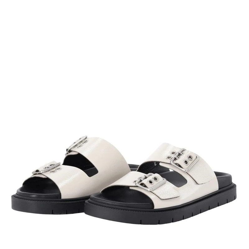 Copenhagen Slides Cph796 Leather Cream White  Cream White