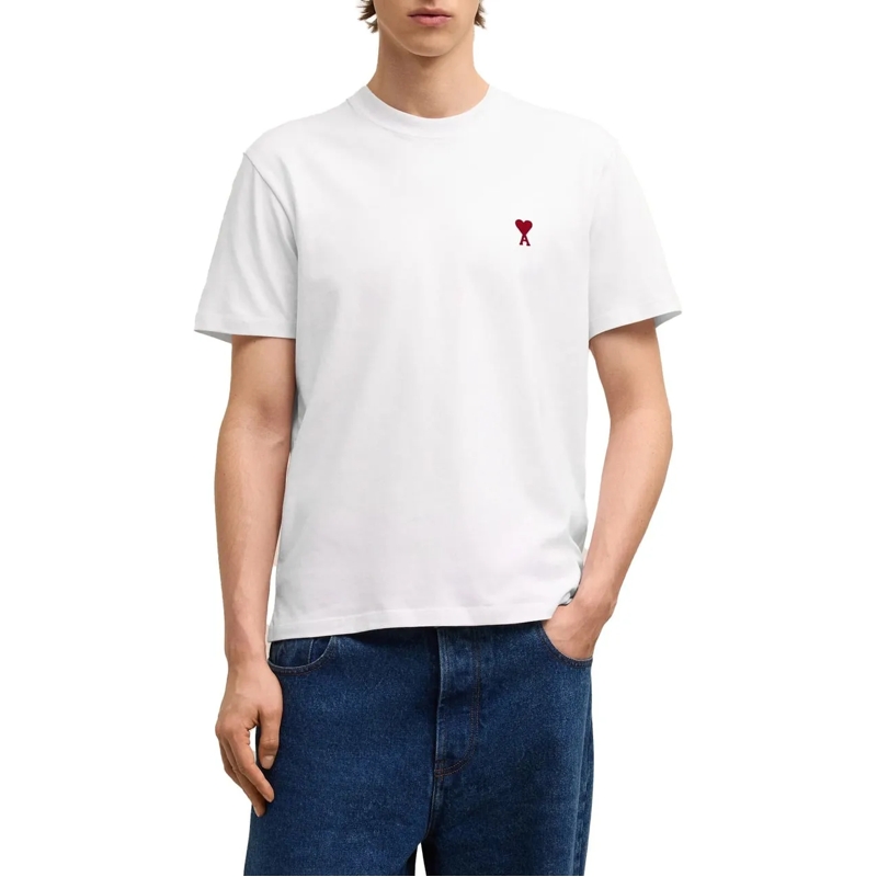 AMI Paris T-shirt T Shirts & Polo's BFUTS035 724 Weiß(Image 4)