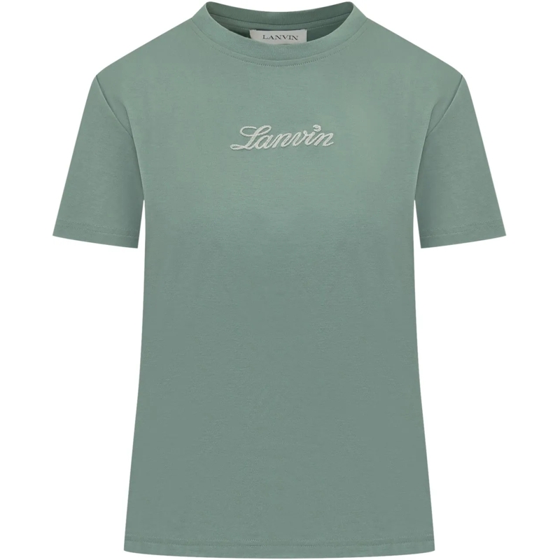 Lanvin T-Shirt Top Green Grey grün