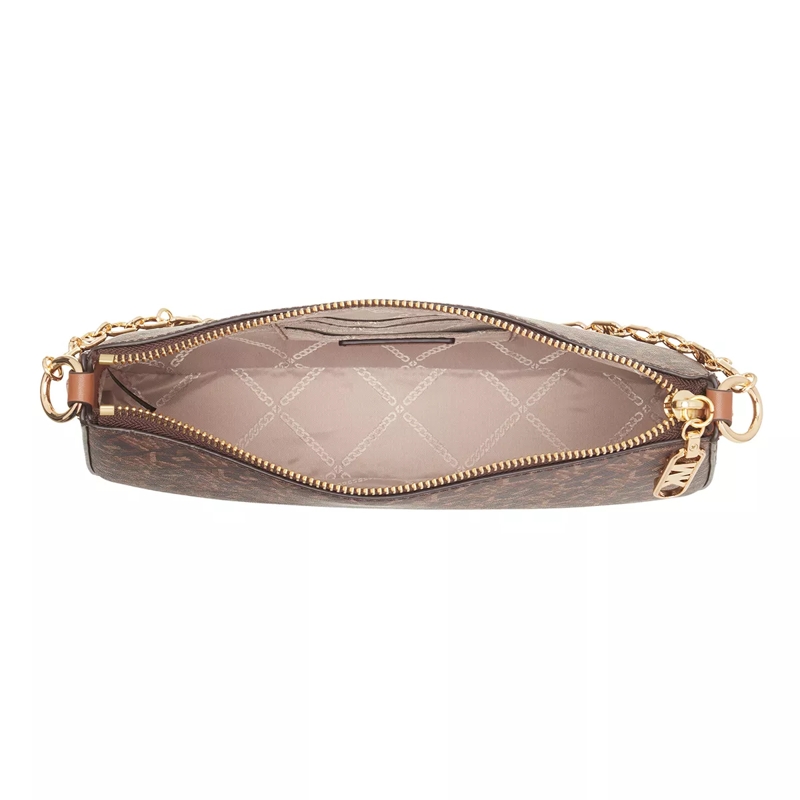 MICHAEL Michael Kors Pochette Md Chain Pouchette Brown Luggage(Image 5)