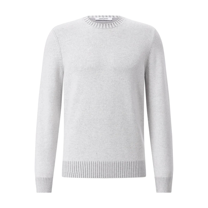 Gran Sasso Pullover Pullover aus Woll-Kaschmir-Mix Hellgrau