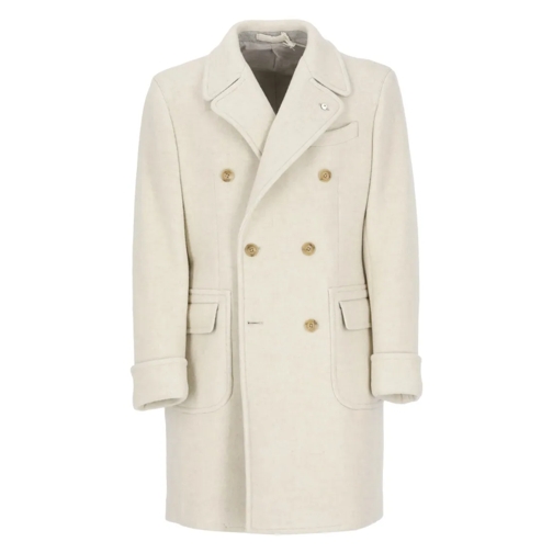 Lubiam Trenchcoat Beige Wool Double-Breasted Coat Neutrals