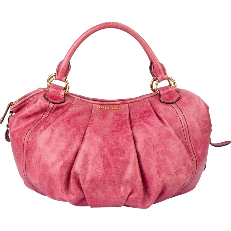 Miu Miu Tote Miu Miu Pink Leather City Handbag rose