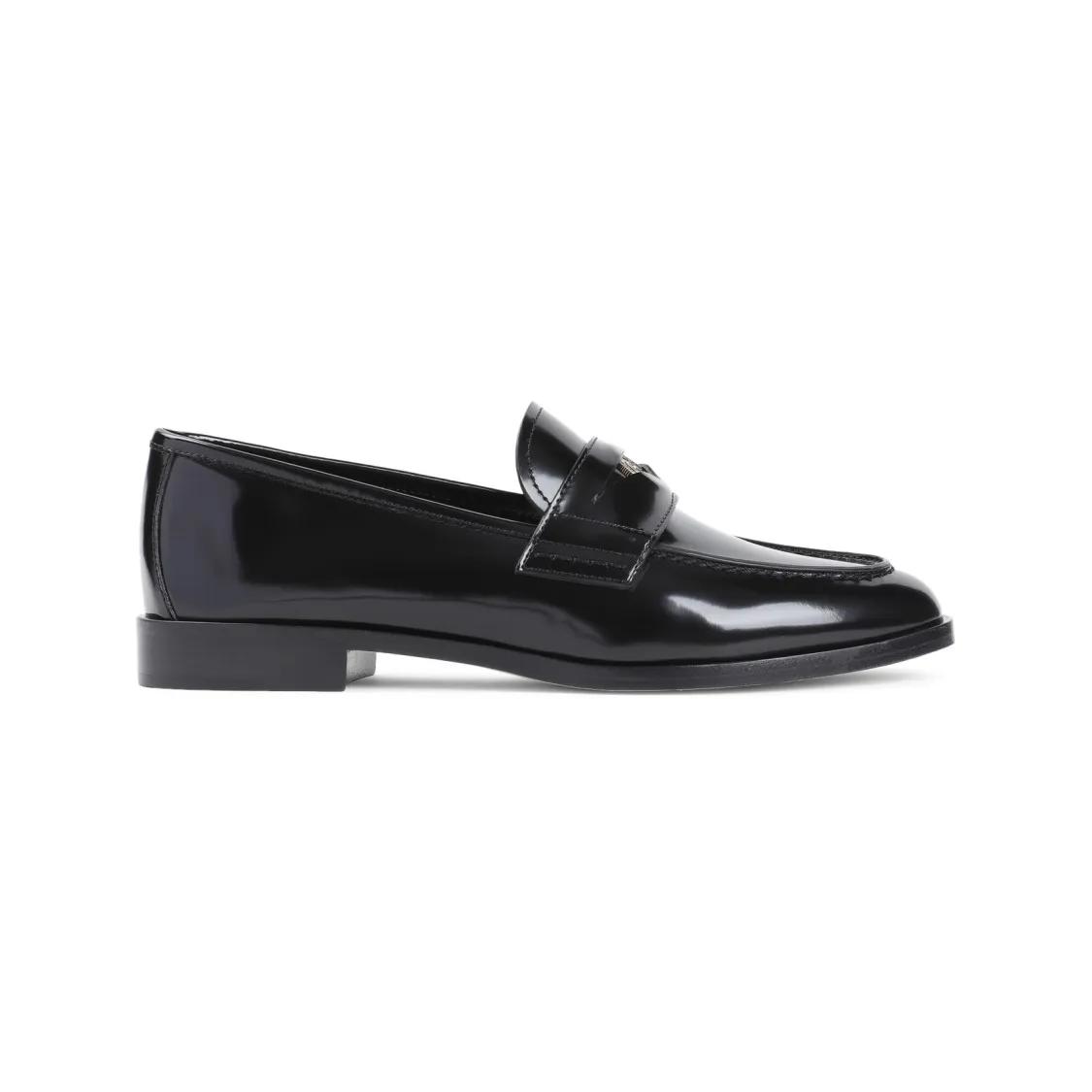 Giorgio Armani Loafers & Ballerinas - Black Calf Leather Driver Loafer - Gr. 36 (EU) - in Schwarz - für Damen