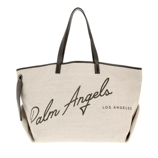 Palm Angels La Shopping Cabas Bag Off   White Black Borsa da shopping