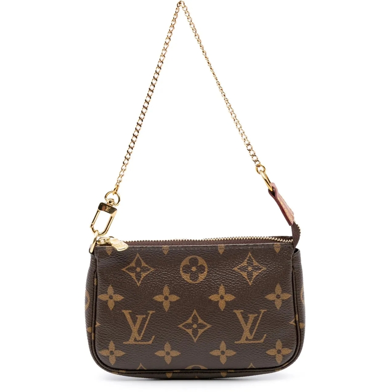 Louis Vuitton Clutch Monogram Mini Pochette Accessoires braun