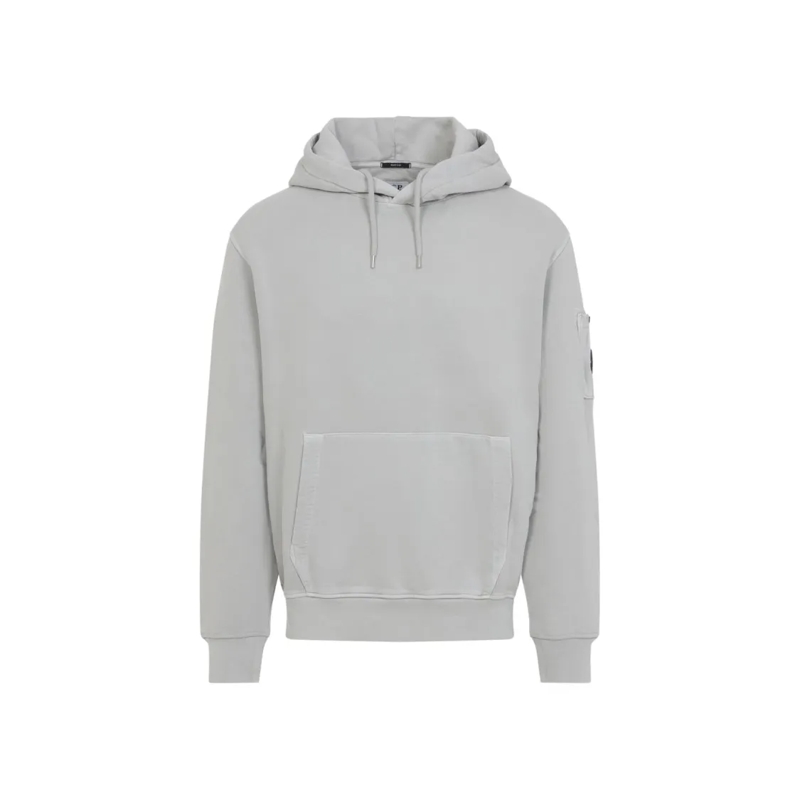 CP Company  Relaxed Fit Grey Cotton Hoodie Grey