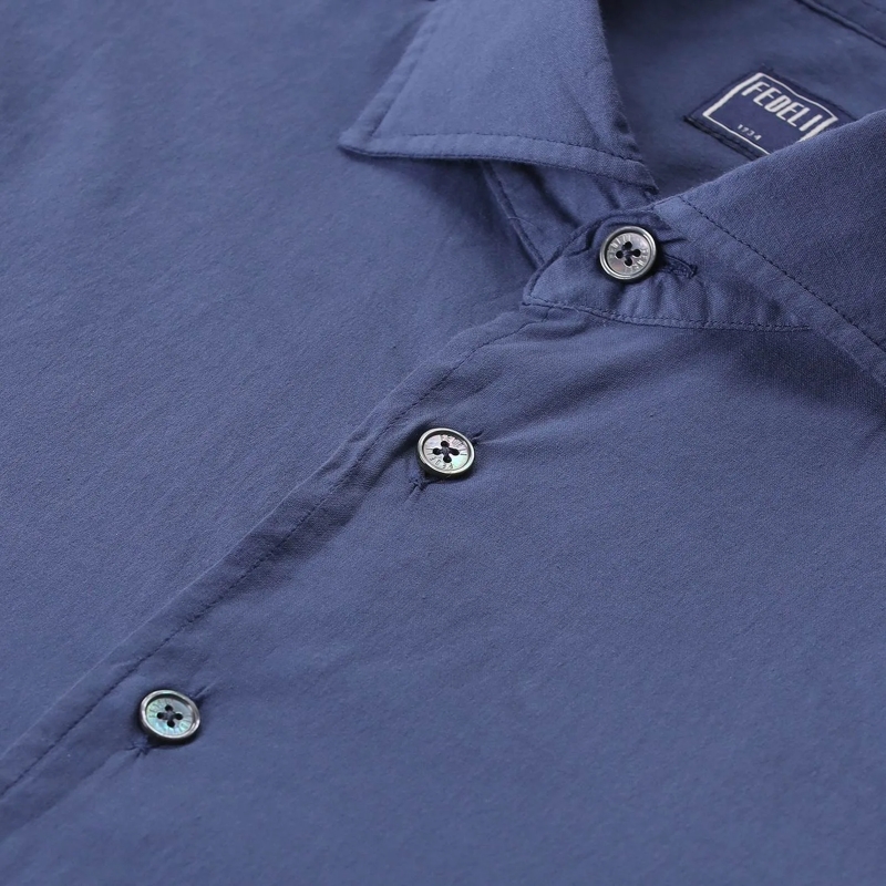 Fedeli Chemise Hemd aus Baumwolle blau(Image 6)