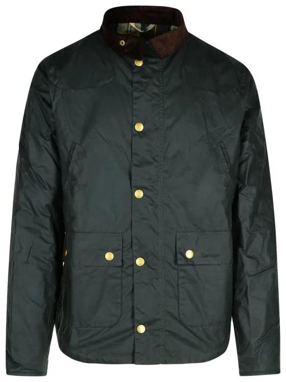 Barbour - Reelin Green Cotton Jacket - Größe XL - schwarz