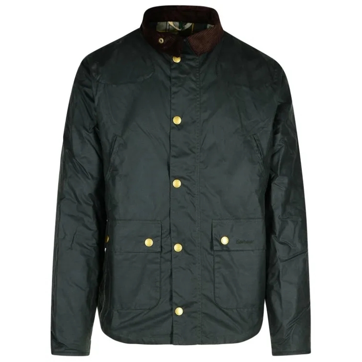 Barbour Reelin Green Cotton Jacket Black Ubergangsjacke
