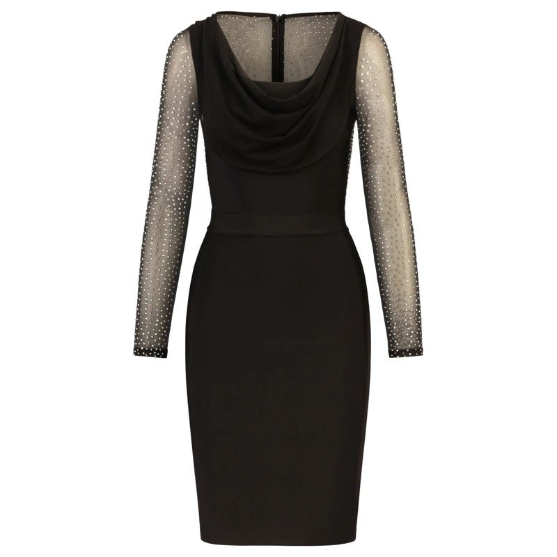 Kraimod Midikleid Bandagekleid schwarz