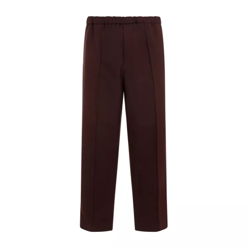 Jil Sander Polyester Trousers Brown 