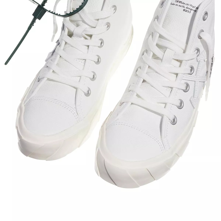 Off-White Mid Top Vulcanized Leather White White, High-Top Sneaker