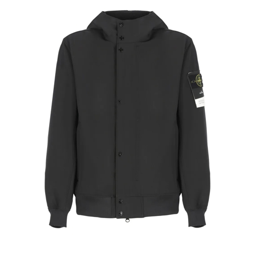 Stone Island Parka-Mäntel Black Hooded Jacket Black