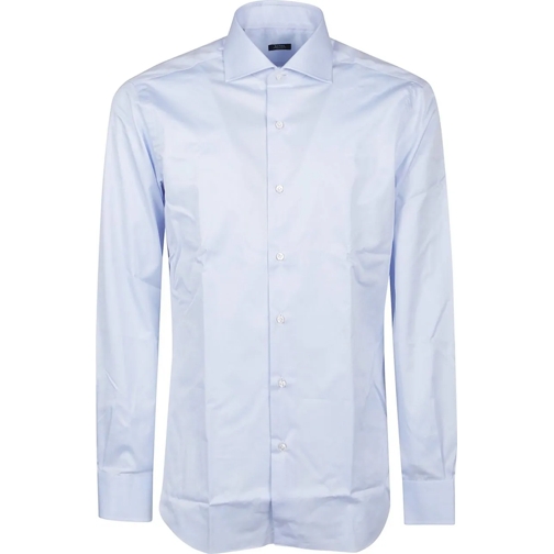 Barba Napoli Legere Oberteile Long Sleeve Neck Shirt Blue blau