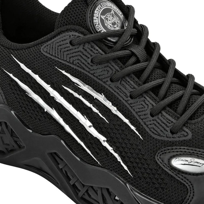 Plein Sport Low-Top-Sneaker Runner Sneaker Tiger Scratch schwarz