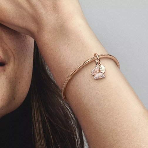 Pandora Anhänger Butterfly 14k gold-plated dangle with fancy cubic  Pink (Image 2)