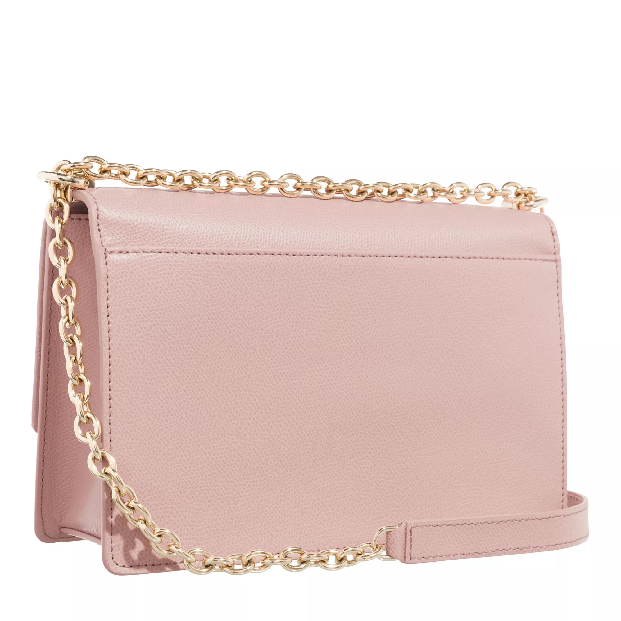 Furla Gestructureerde Leren Crossbody Tas met Kettinginleg Pink Dames