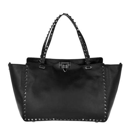 Valentino Garavani Rockstud Medium Shopping Bag Black Boodschappentas