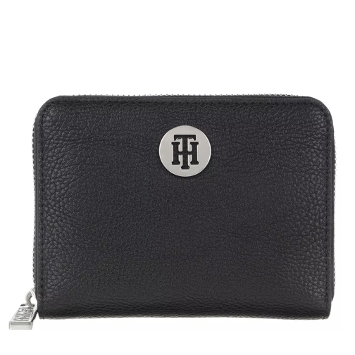 Tommy Hilfiger Core Medium Wallet Black Portemonnaie mit Zip-Around-Reißverschluss