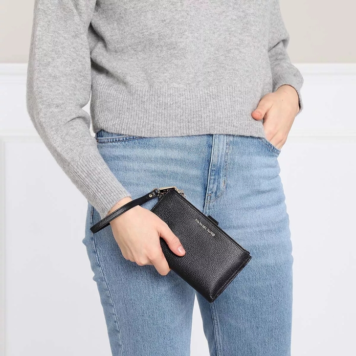 Michael Kors Jet Set Double Zip Wristlet Black Wristlet