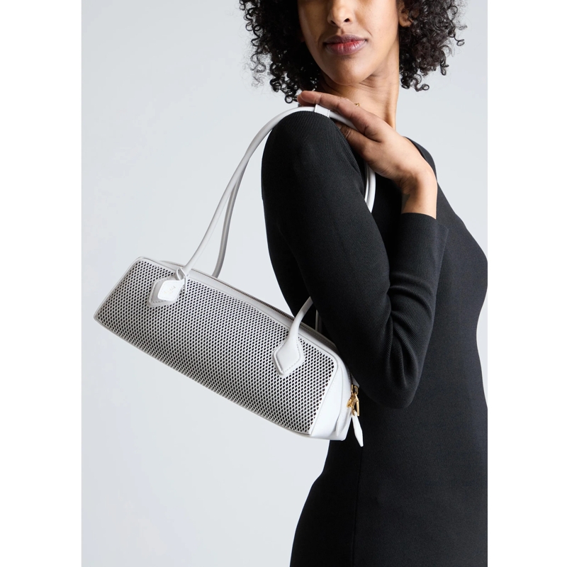 Alaia Schultertasche Teckel Medium Bag Blanc Optique(Image 2)