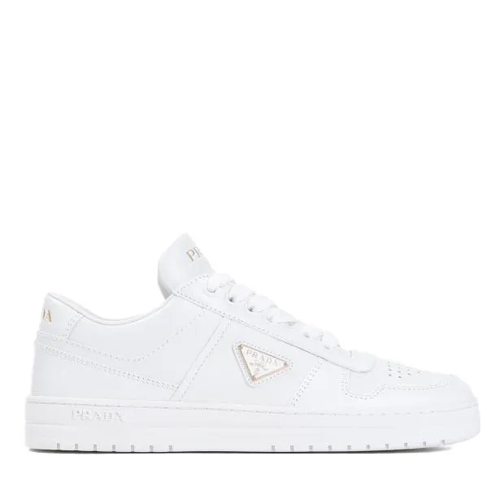 Prada Low-Top Sneaker White Calf Leather Lace-Up Shoes White