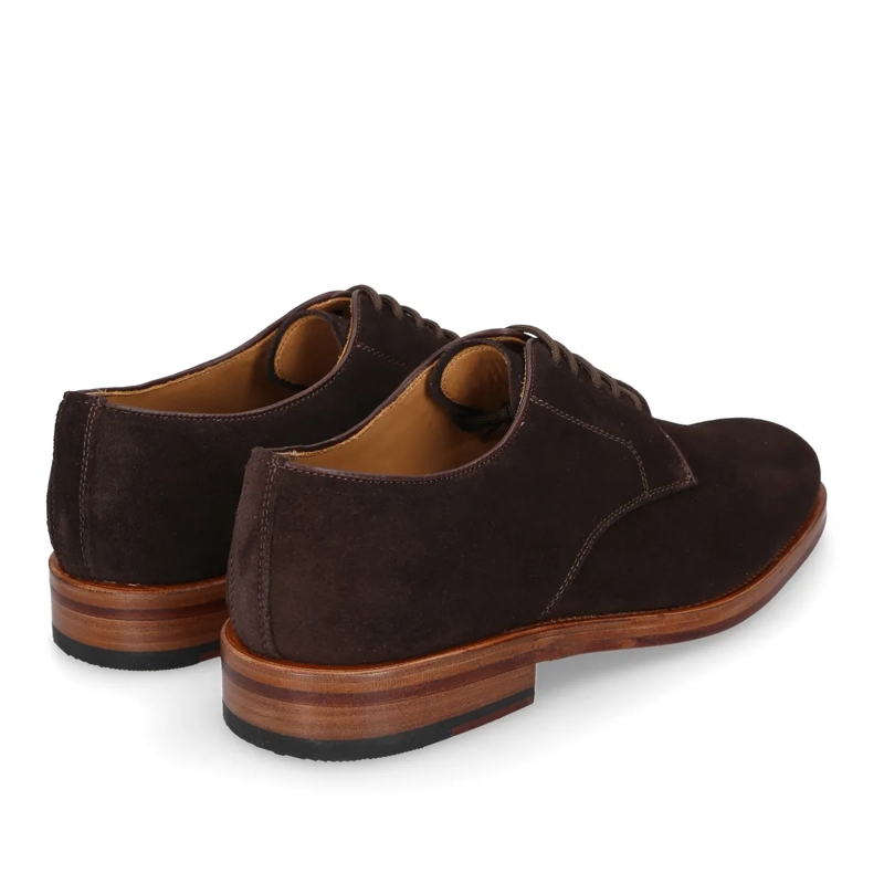 Heinrich Dinkelacker Schnürschuhe Schnürer Luzern Derby Plain V- Vollständig handg dunkel-braun(Image 3)