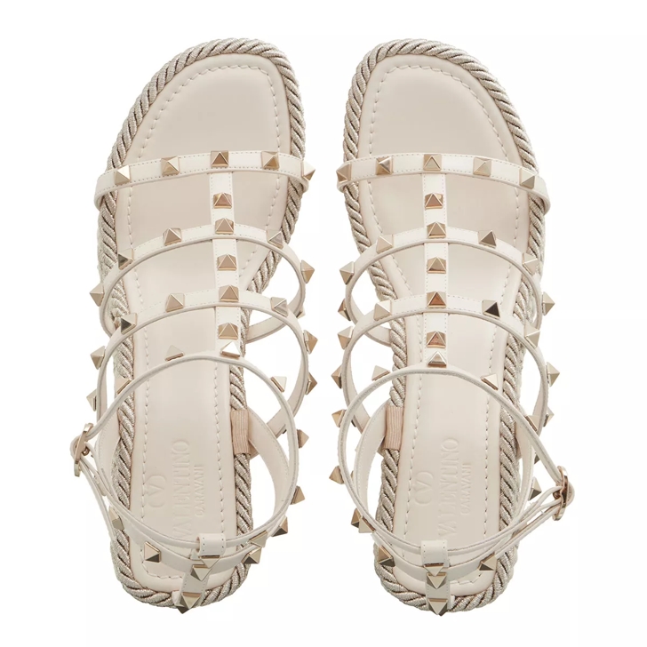 Valentino rockstud sandals outlet white