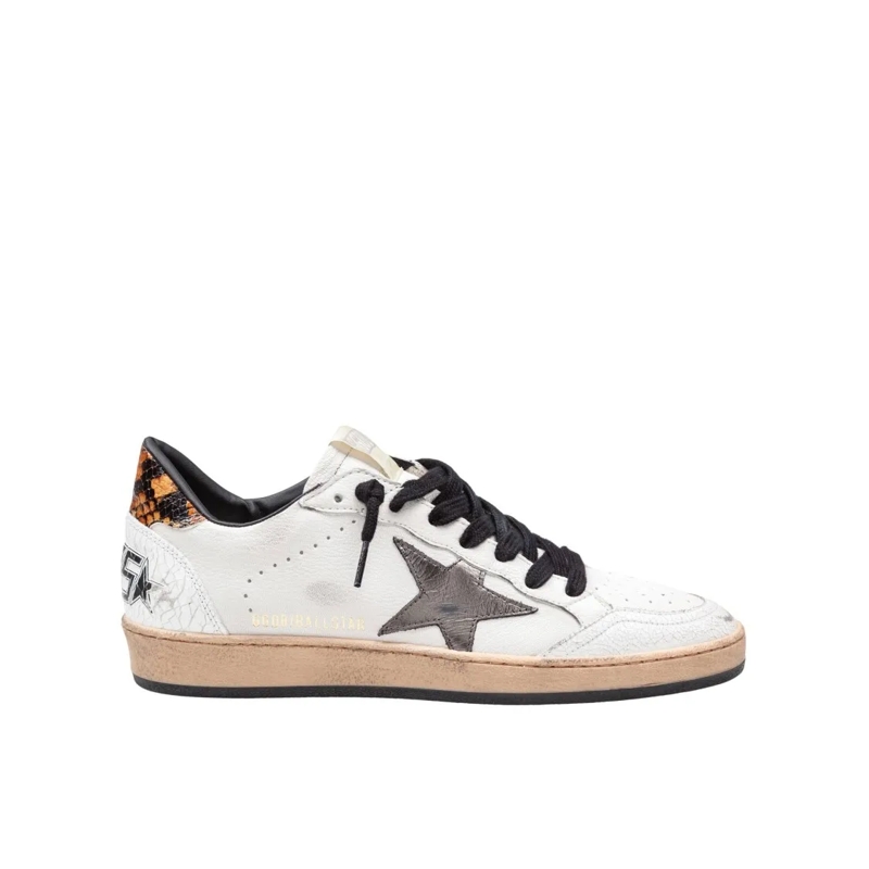 Golden Goose Lage-top sneaker White/Grey Ballstar Leather Sneakers White