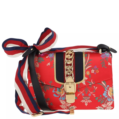 Gucci Sylvie Jacquard Bag Red Satchel