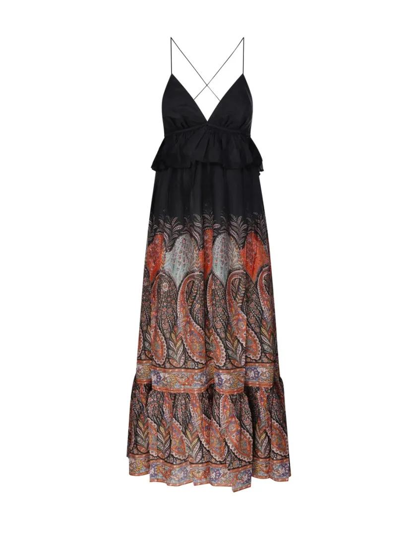 Thumbnail - Zimmermann - Rhiannon Ruffle Maxi Dress - Größe 2 - bunt