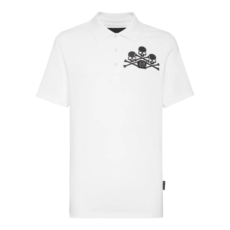 Philipp Plein Top Poloshirt Skull weiss(Image 2)