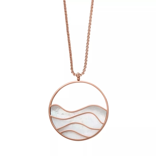 Skagen Agnethe Stainless Steel Mother of Pearl Necklace Rose Gold Medium Necklace